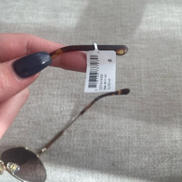 NWT Kate Spade Aviator Brown and Blue Sunglasses, OcatviaGS. Size 5917-140 - Picture 4 of 5